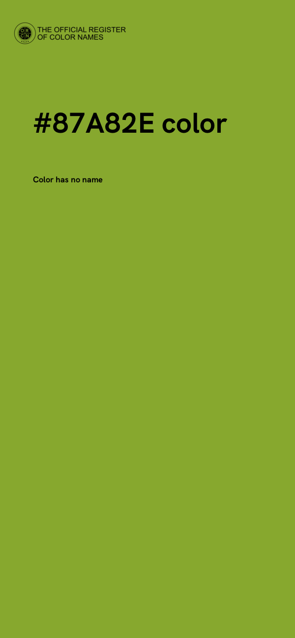 #87A82E color image