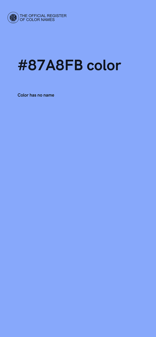 #87A8FB color image