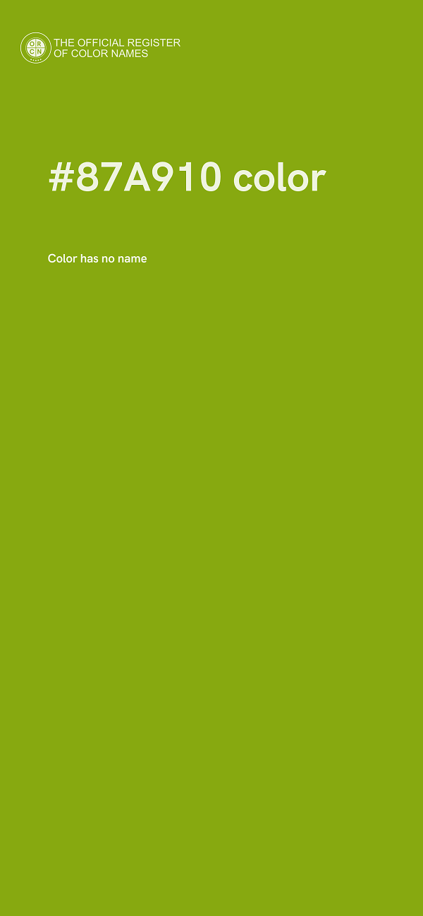#87A910 color image