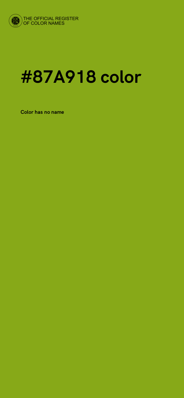 #87A918 color image