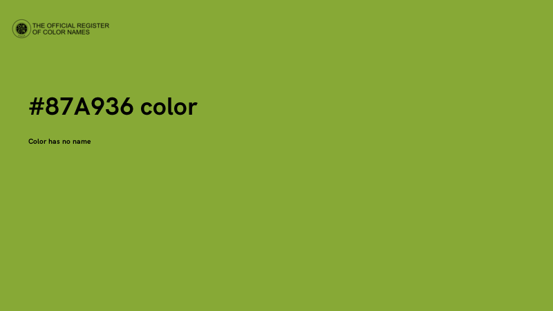 #87A936 color image