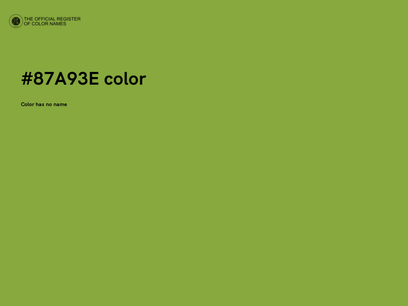 #87A93E color image