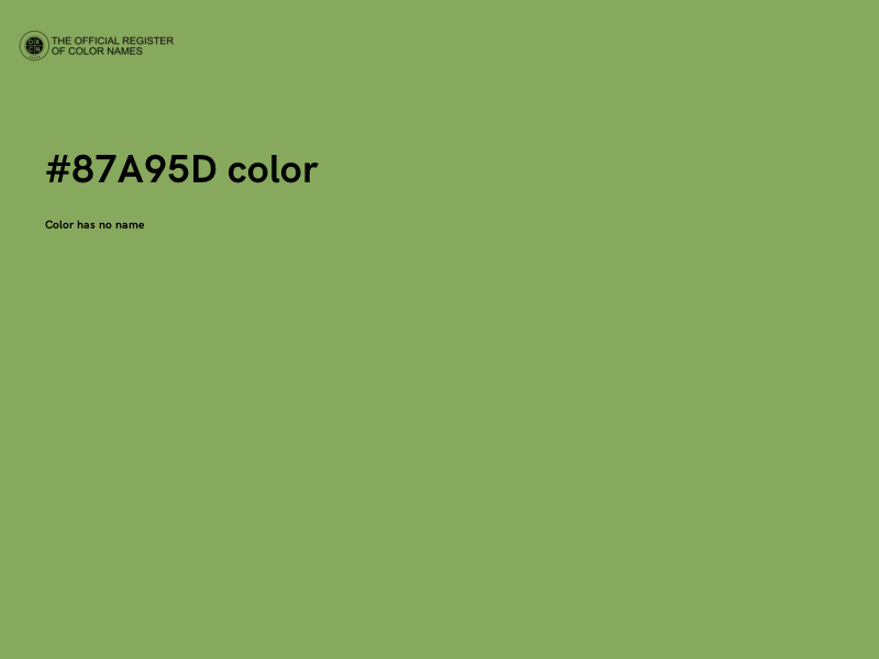 #87A95D color image