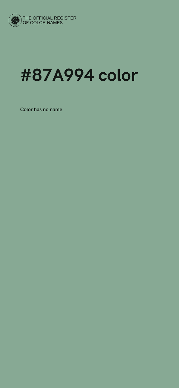 #87A994 color image