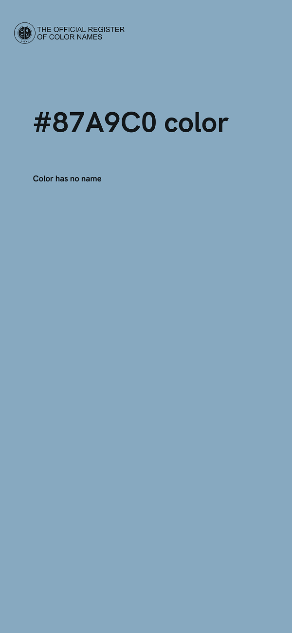 #87A9C0 color image
