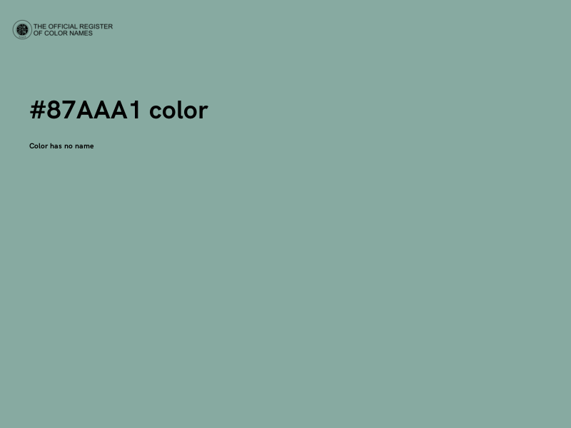 #87AAA1 color image
