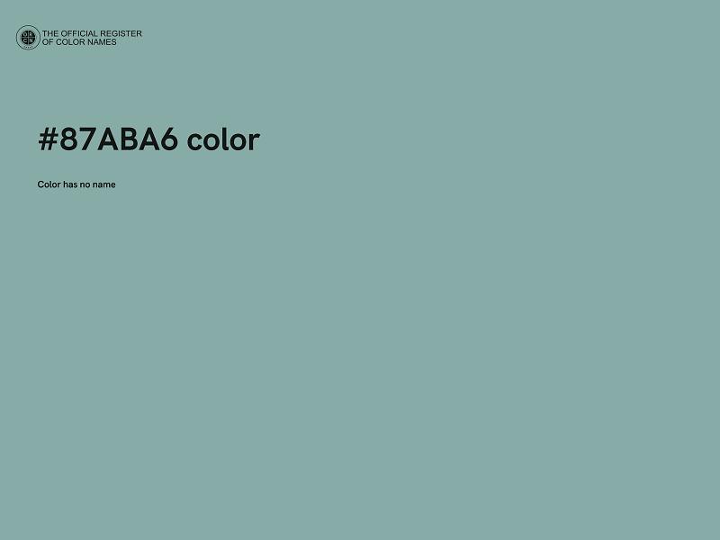 #87ABA6 color image