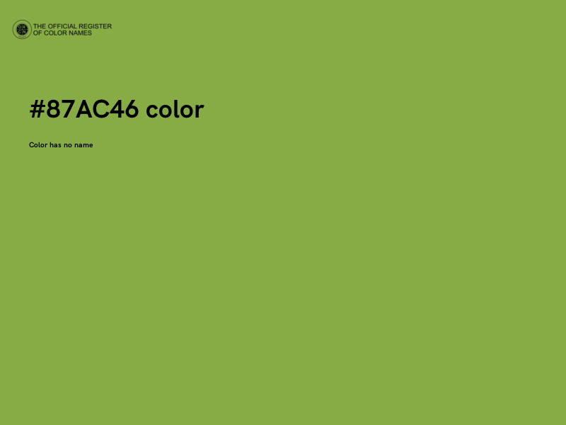 #87AC46 color image