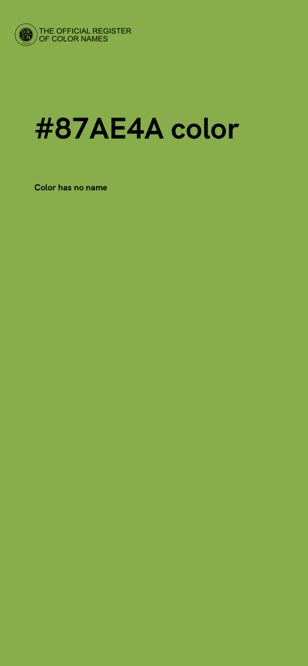 #87AE4A color image