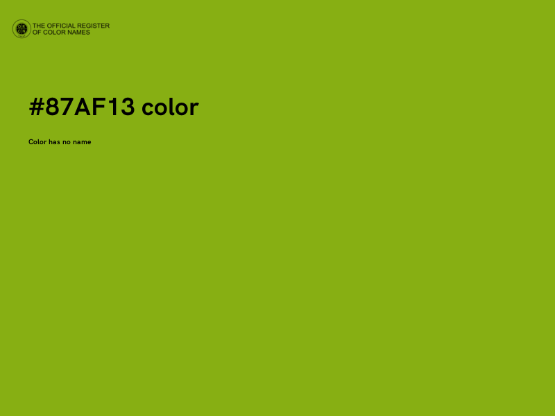 #87AF13 color image
