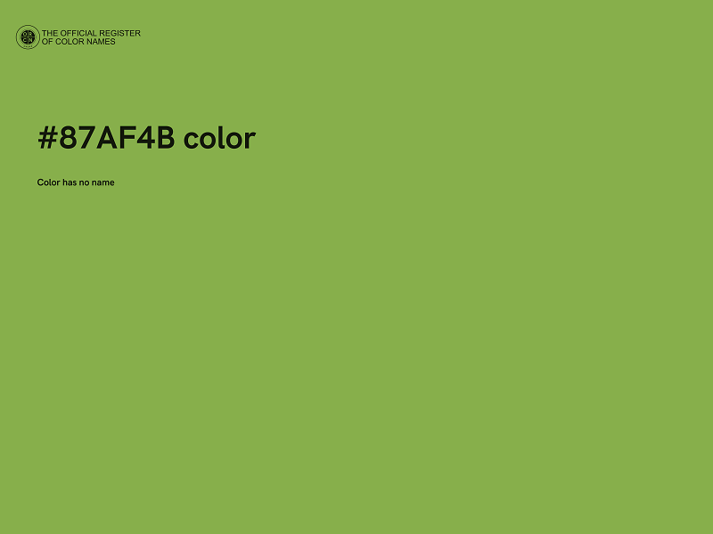 #87AF4B color image