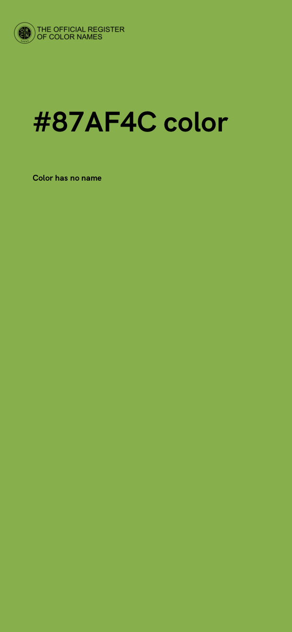 #87AF4C color image