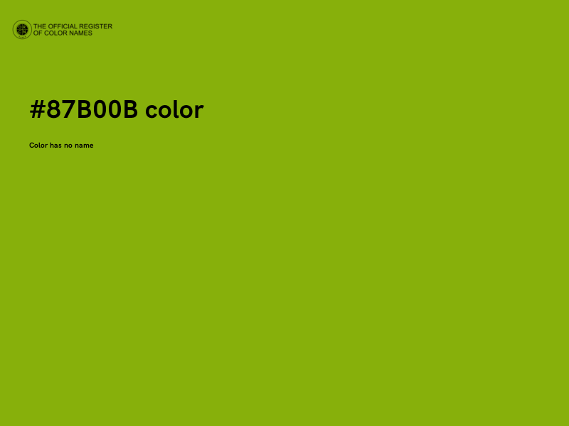 #87B00B color image