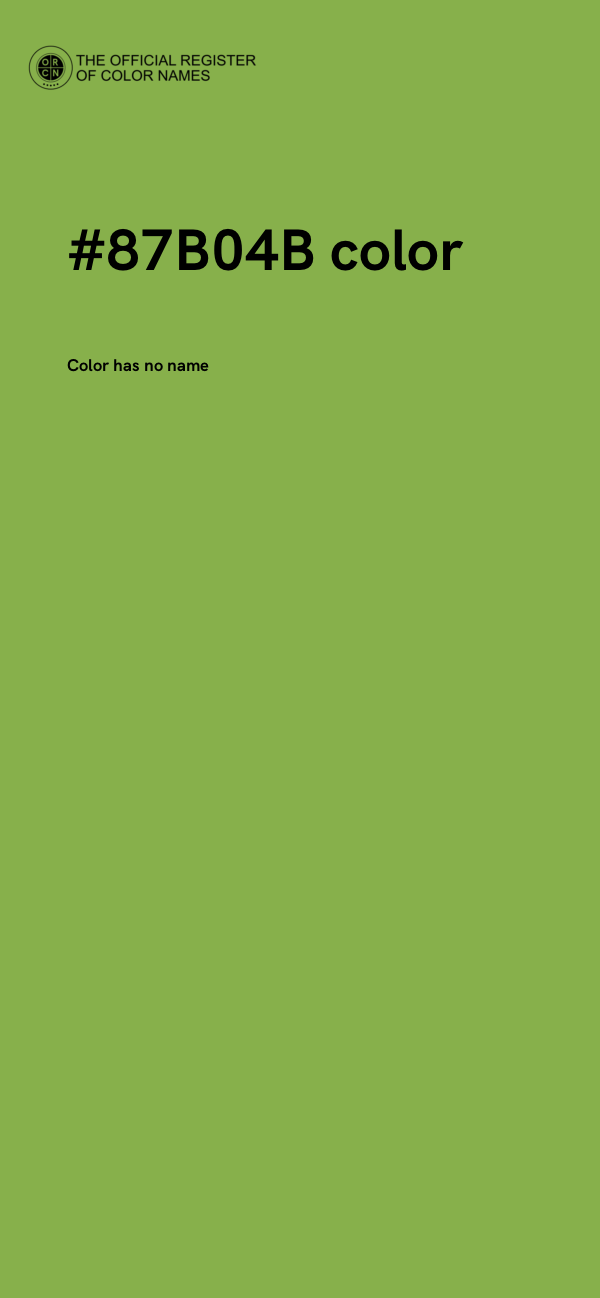 #87B04B color image