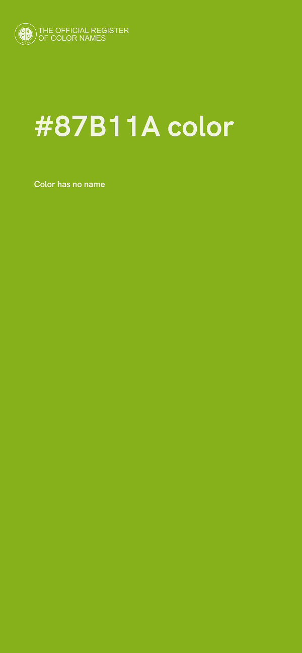 #87B11A color image