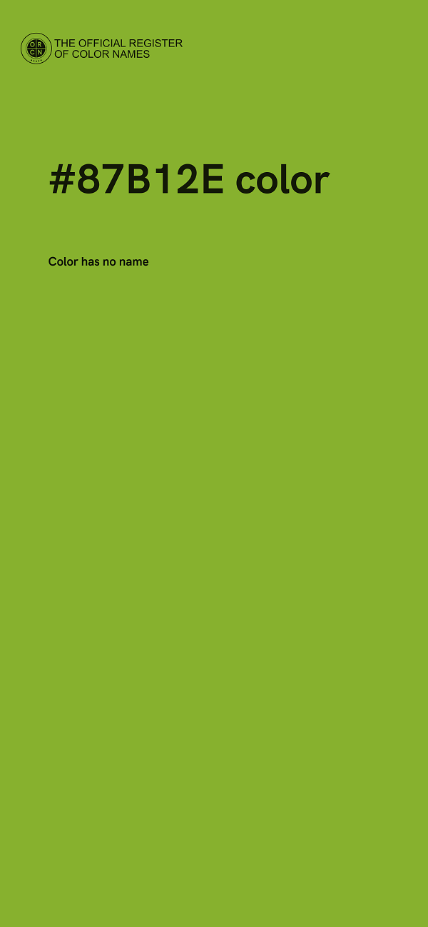 #87B12E color image