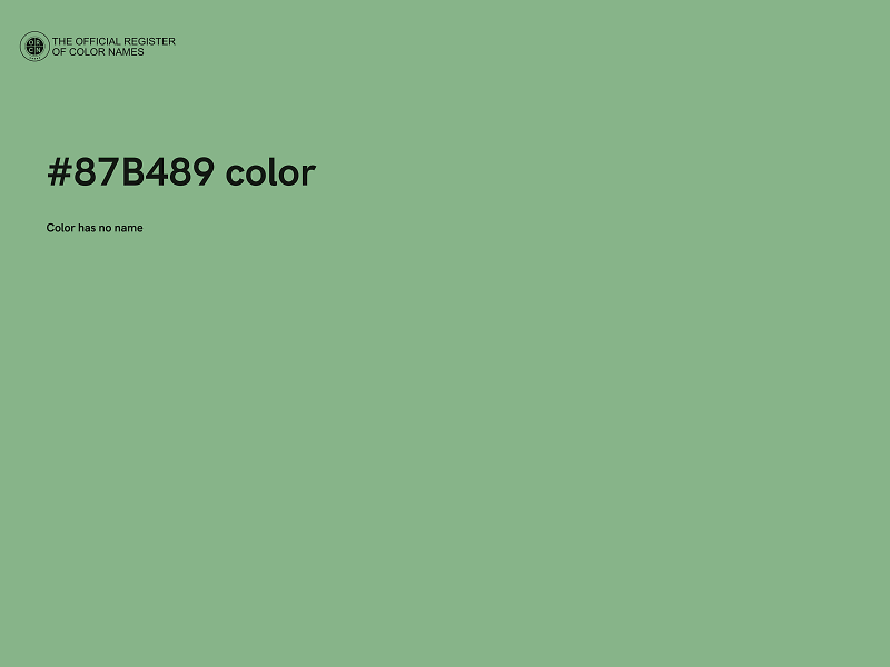 #87B489 color image
