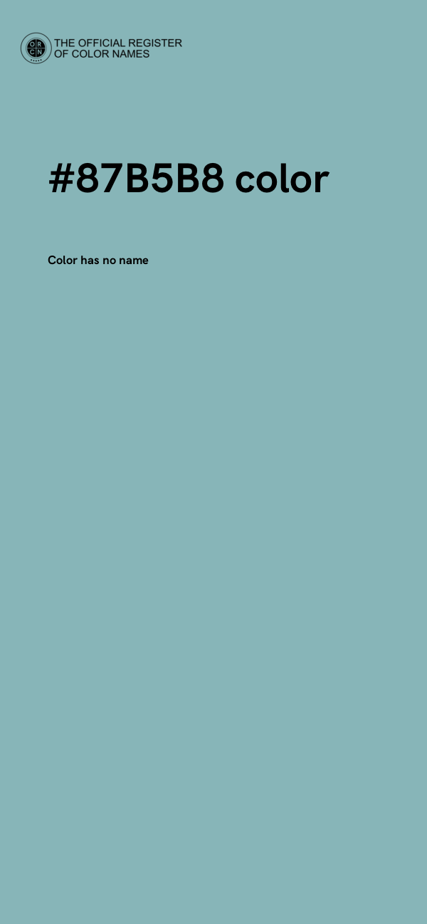 #87B5B8 color image