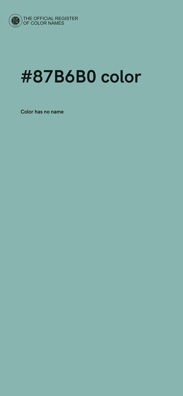 #87B6B0 color image