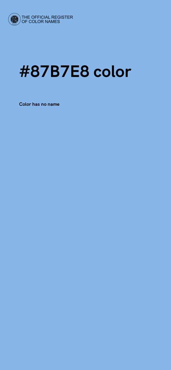 #87B7E8 color image