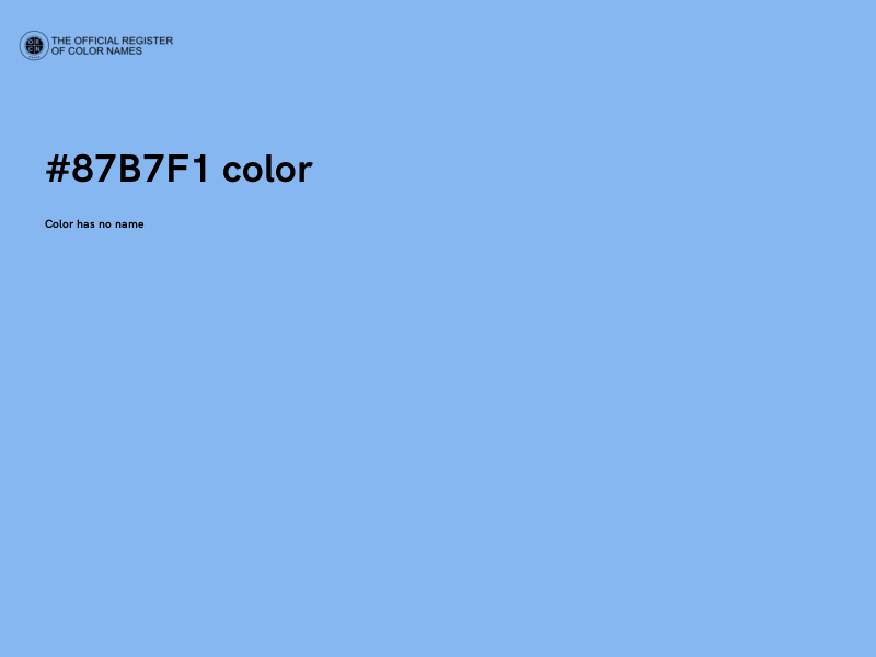 #87B7F1 color image