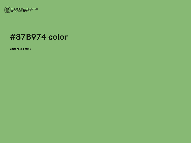 #87B974 color image