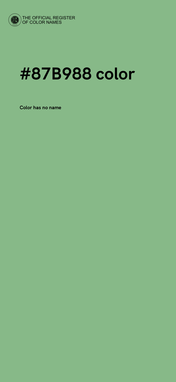 #87B988 color image