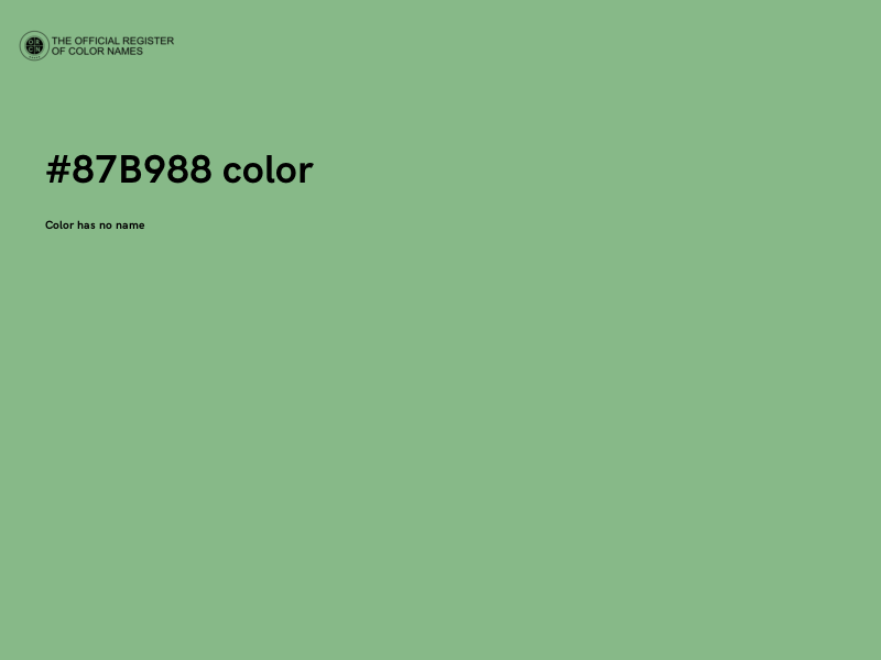 #87B988 color image