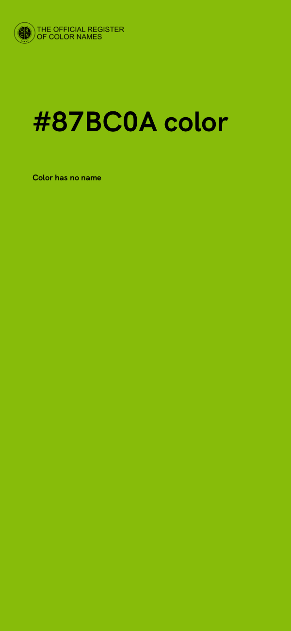 #87BC0A color image