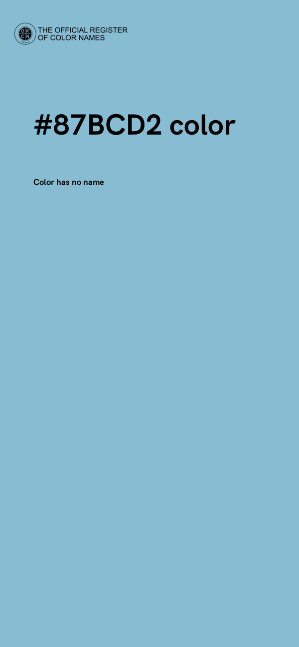 #87BCD2 color image