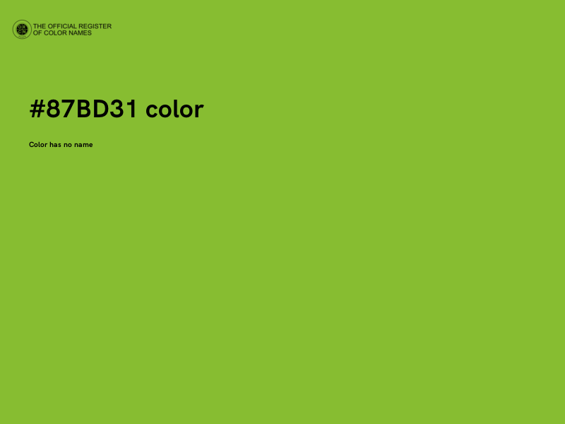 #87BD31 color image