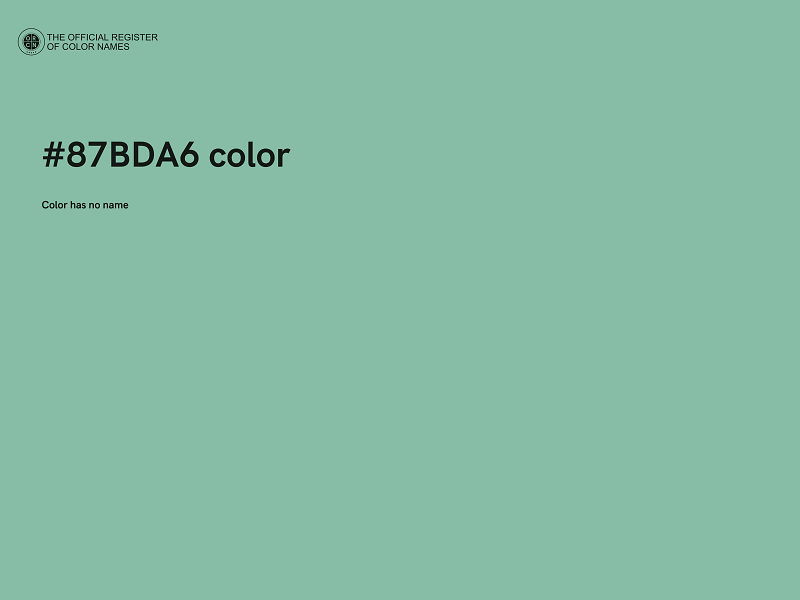 #87BDA6 color image