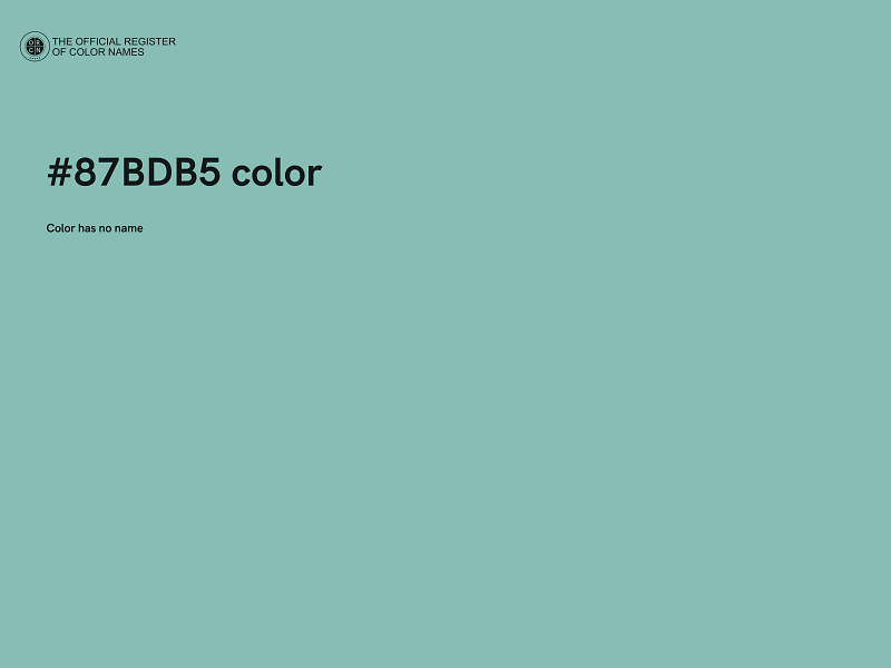 #87BDB5 color image
