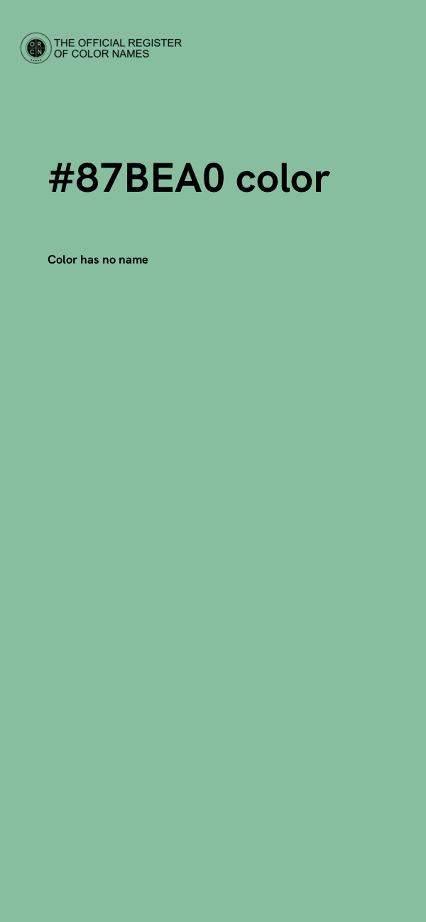 #87BEA0 color image