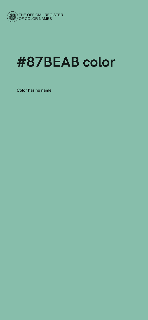 #87BEAB color image