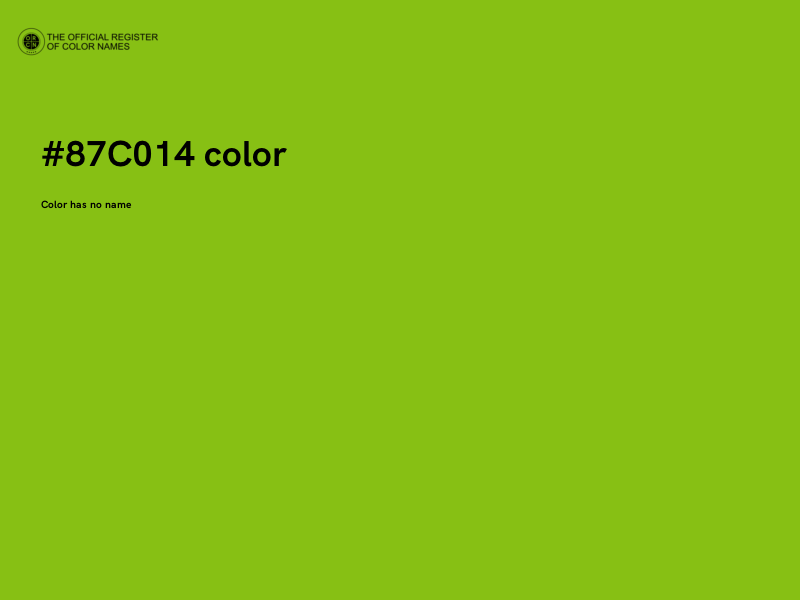 #87C014 color image