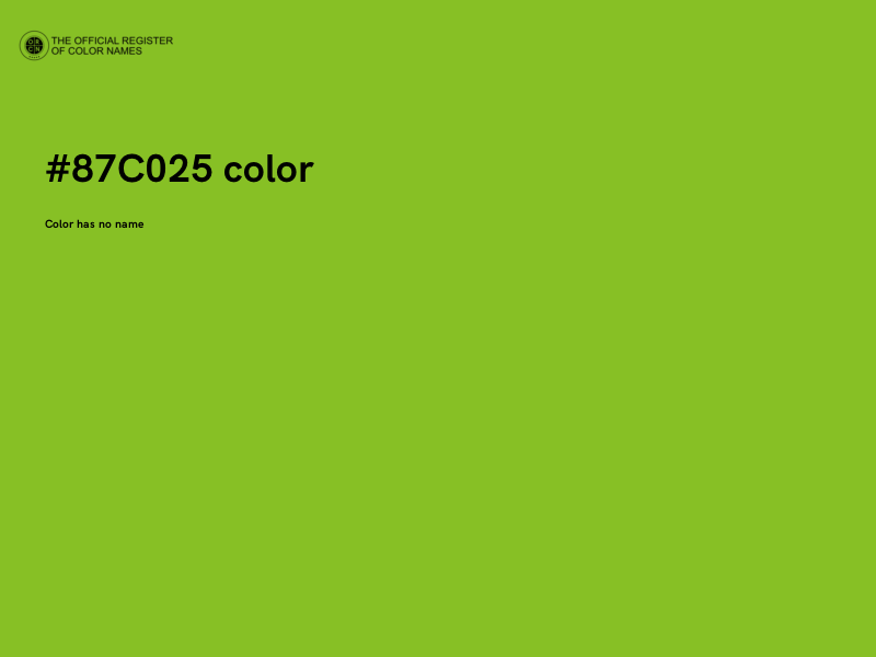 #87C025 color image