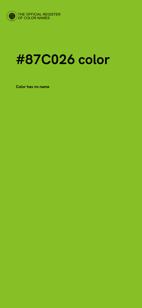 #87C026 color image