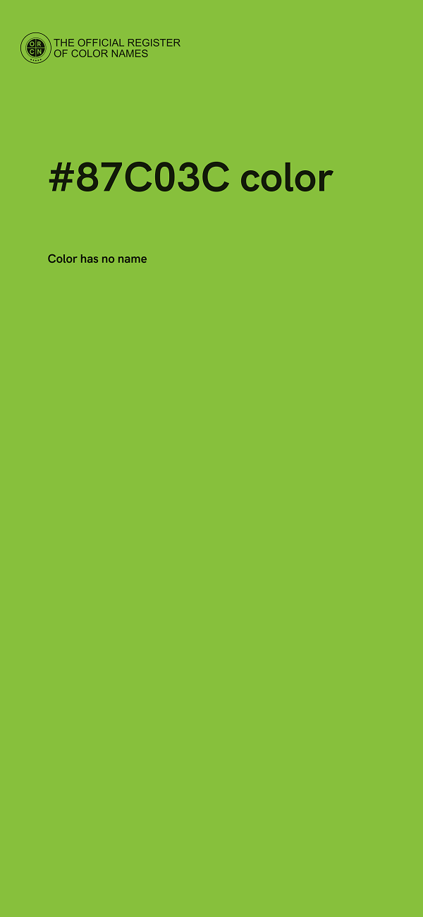 #87C03C color image