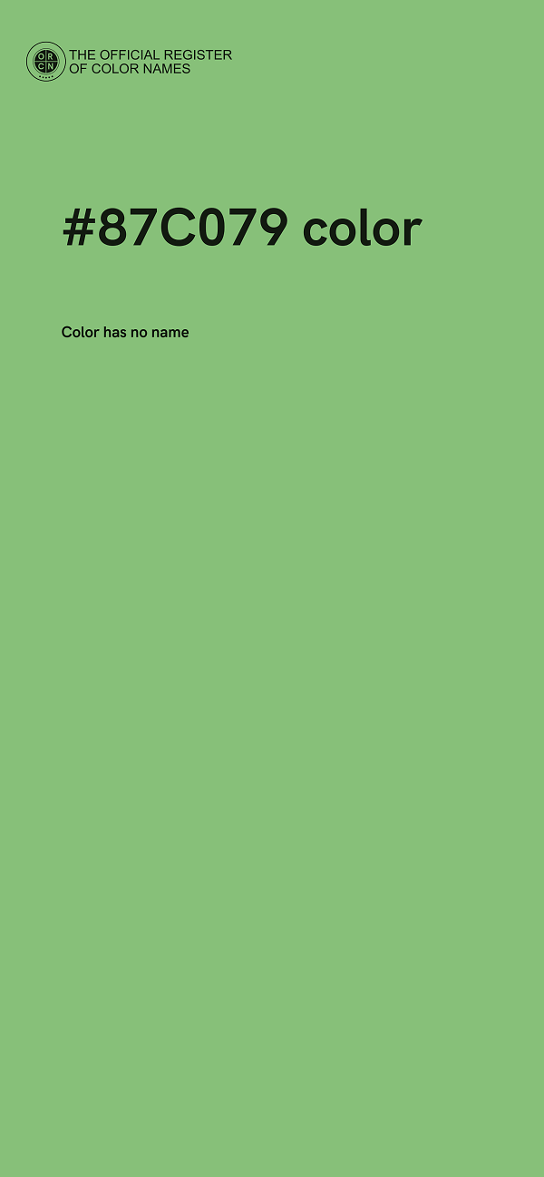 #87C079 color image