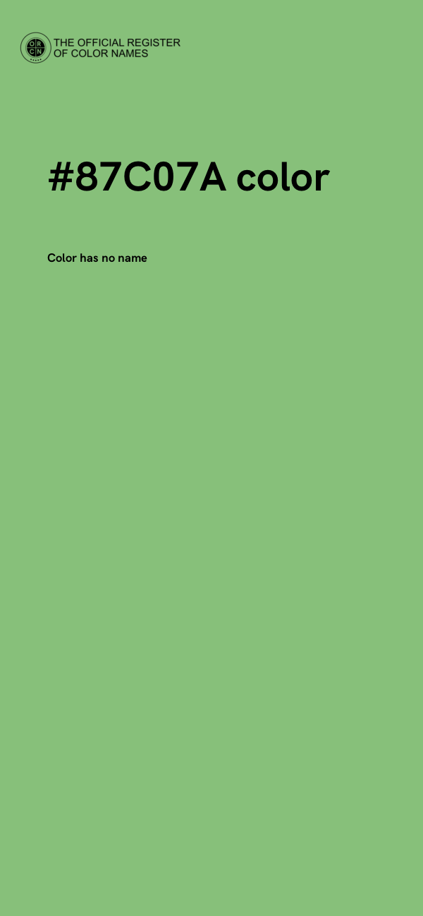 #87C07A color image