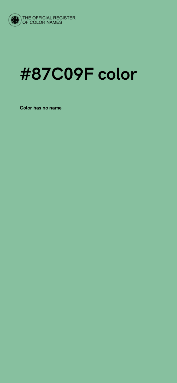 #87C09F color image