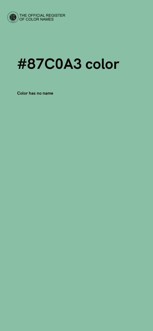 #87C0A3 color image