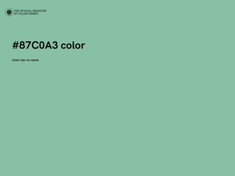 #87C0A3 color image