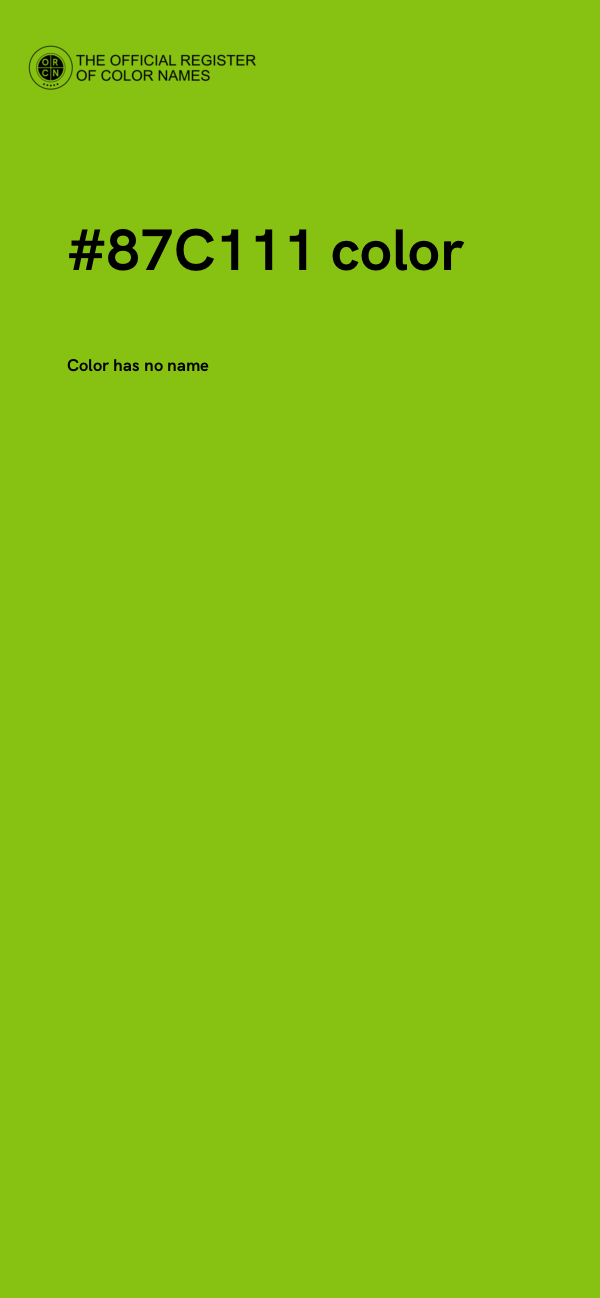 #87C111 color image