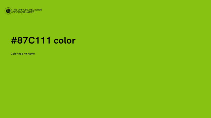 #87C111 color image