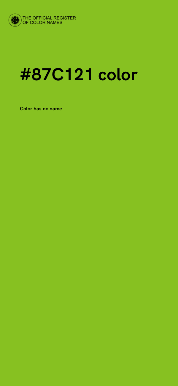 #87C121 color image