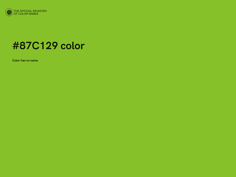 #87C129 color image