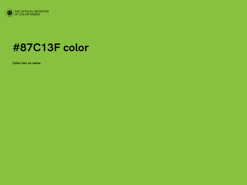 #87C13F color image