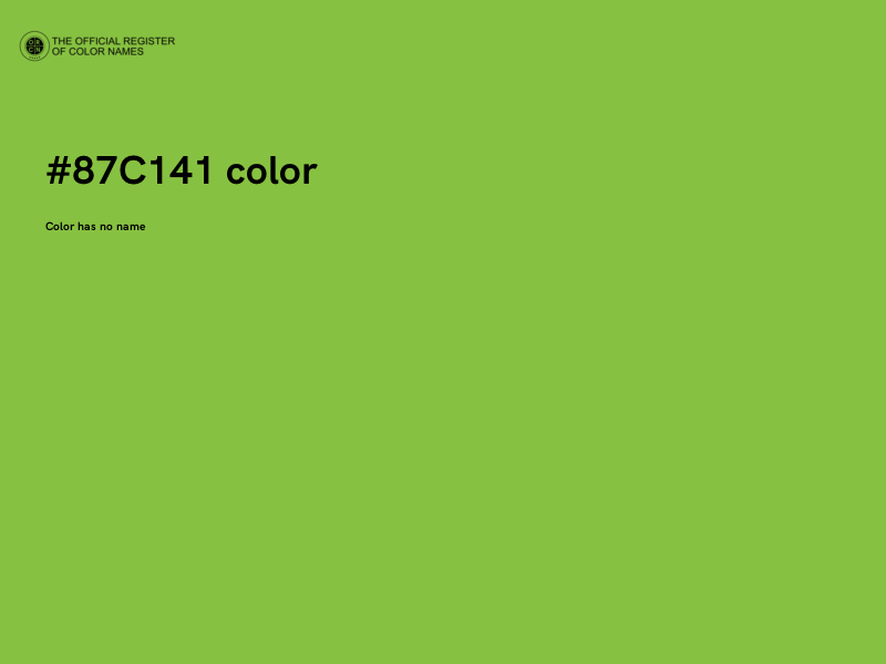 #87C141 color image